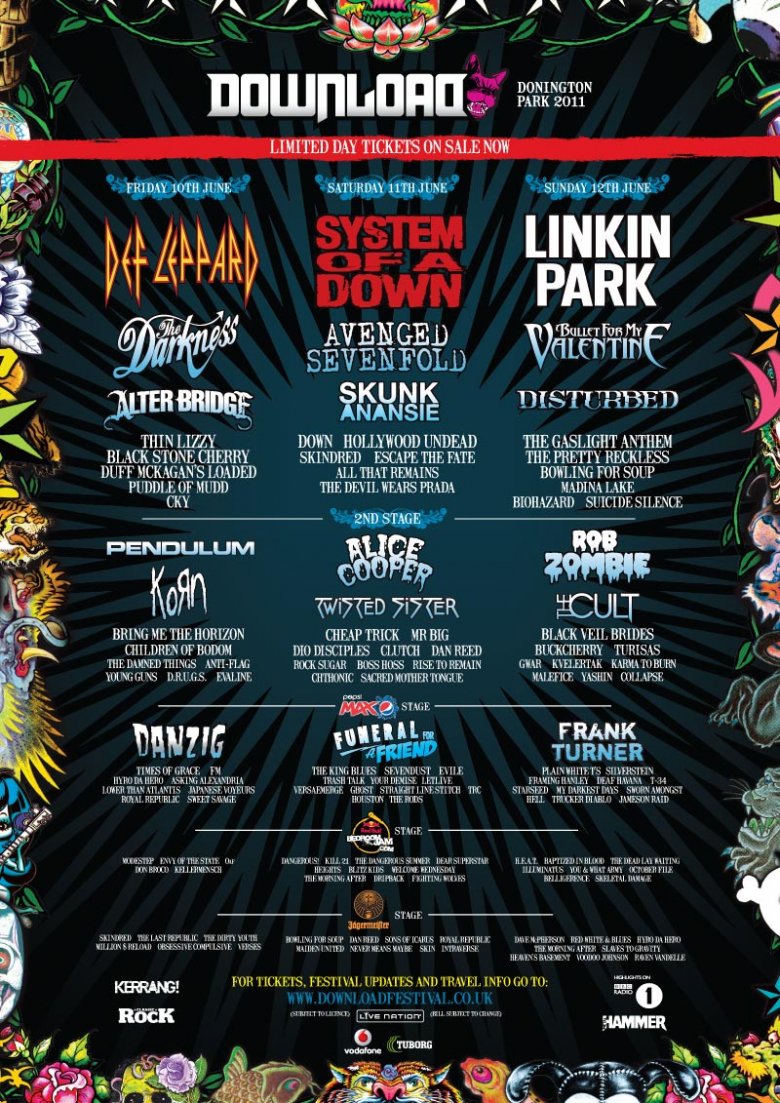 2011 Download Festival Poster