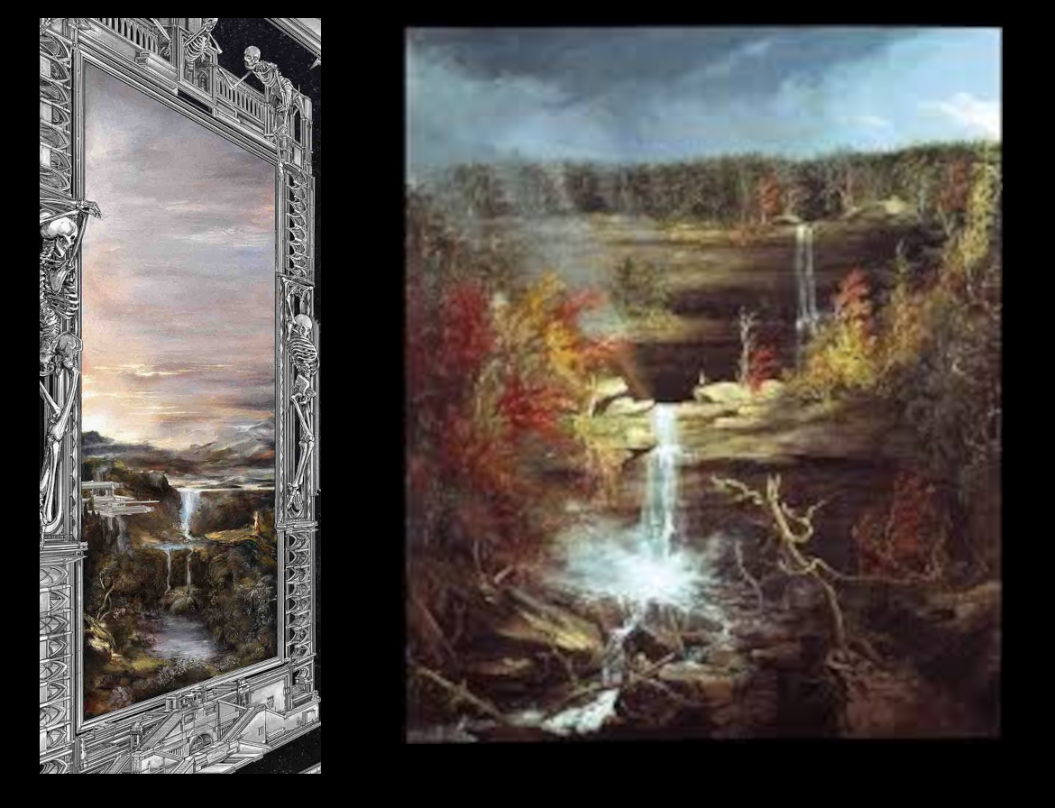 Left Painting from Skeleta with Kaaterskill Falls